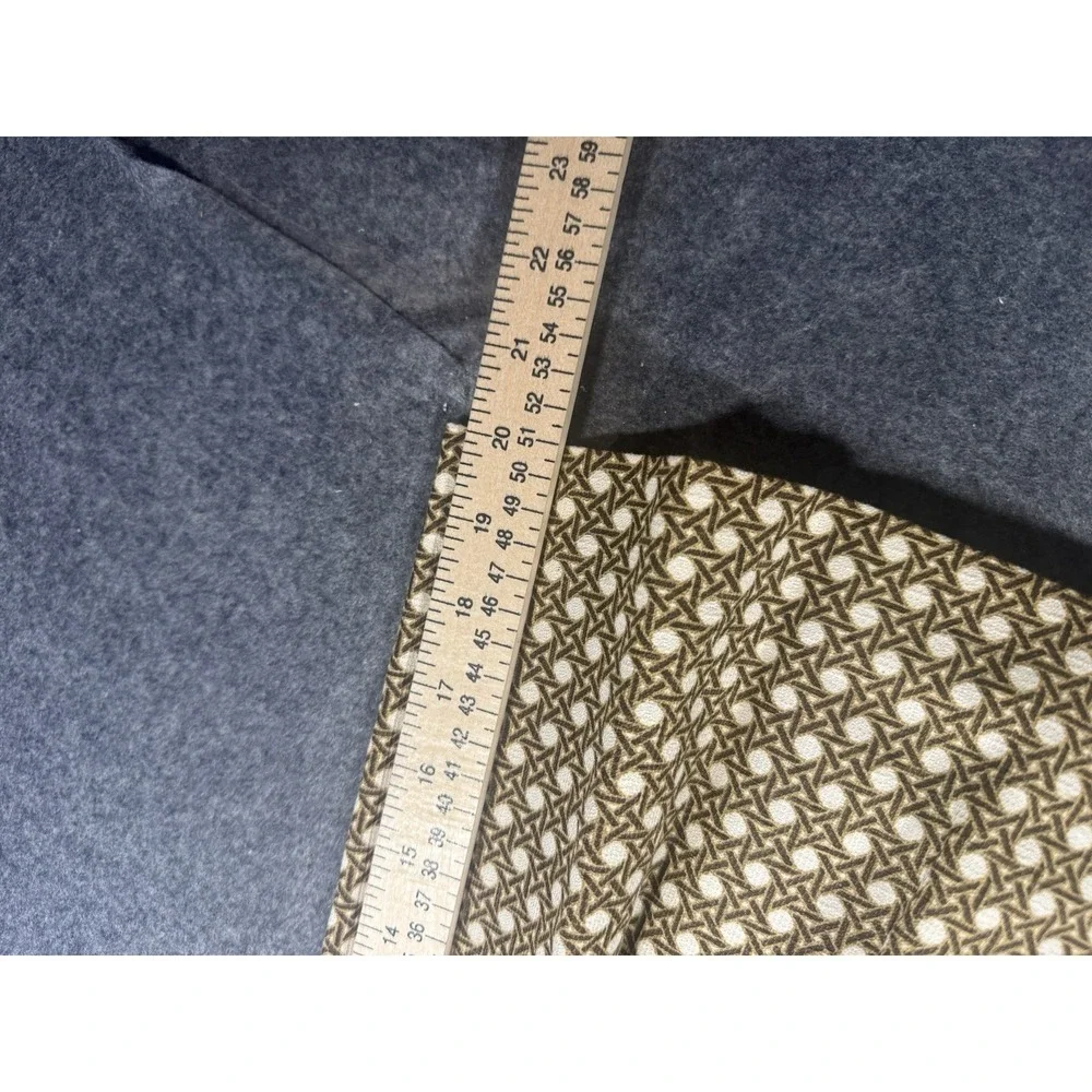 Talbots Petites Brown‎ Geometric Cane Print A-Line Skirt Size 4P